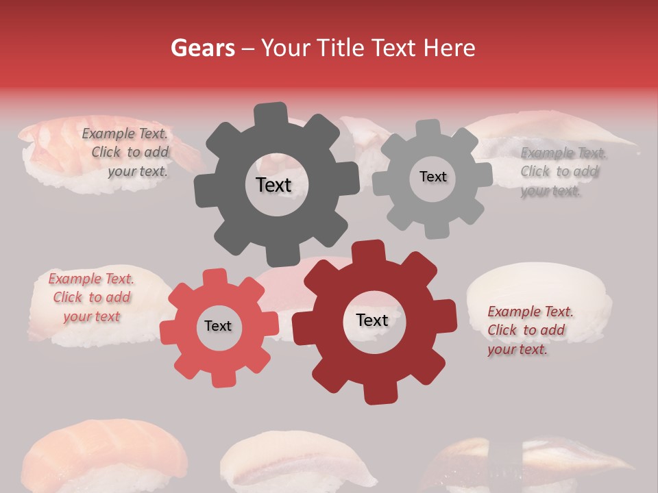 Yellow Salmon Soy PowerPoint Template