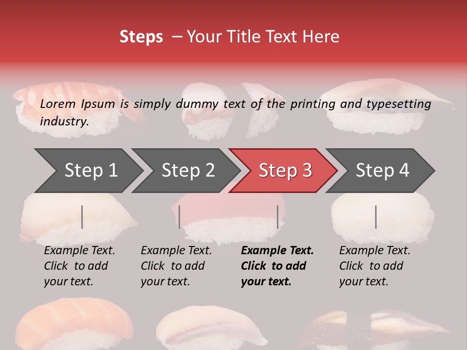 Yellow Salmon Soy PowerPoint Template
