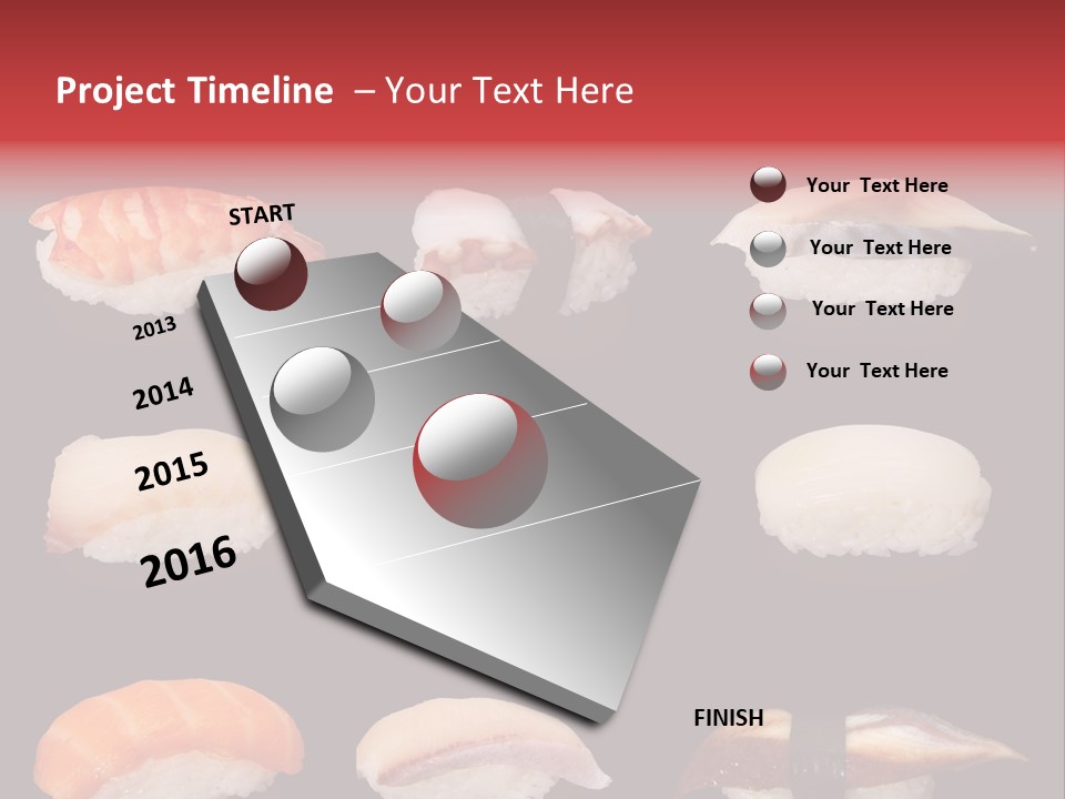 Yellow Salmon Soy PowerPoint Template