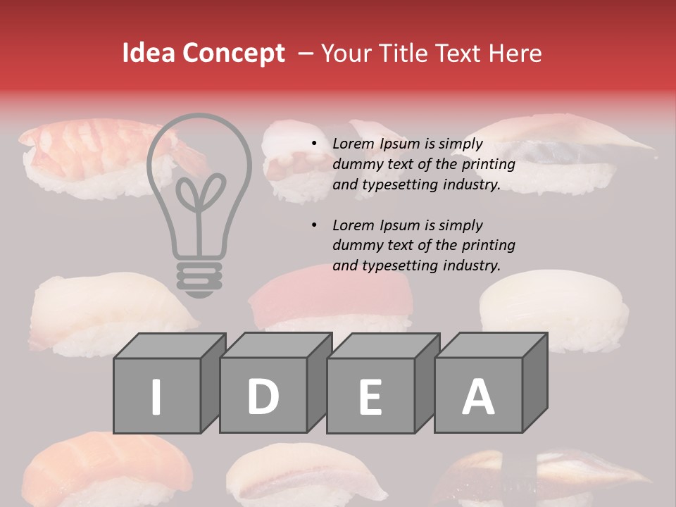 Yellow Salmon Soy PowerPoint Template