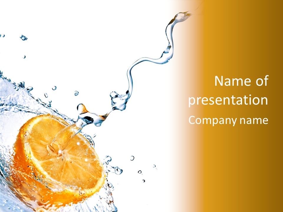 Food Falling Soda PowerPoint Template