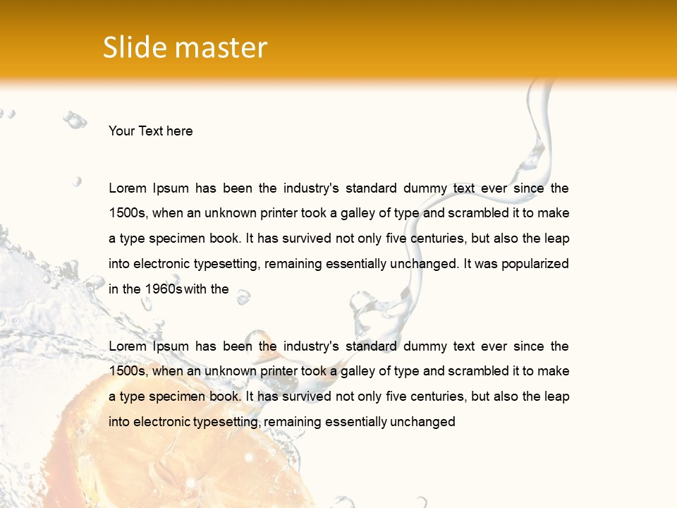 Food Falling Soda PowerPoint Template