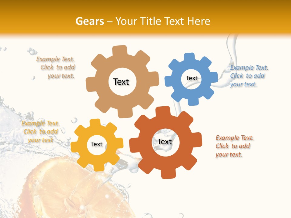 Food Falling Soda PowerPoint Template