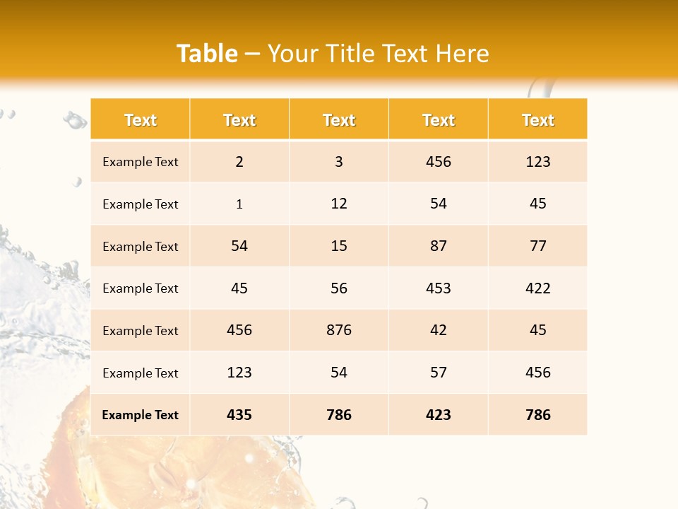 Food Falling Soda PowerPoint Template