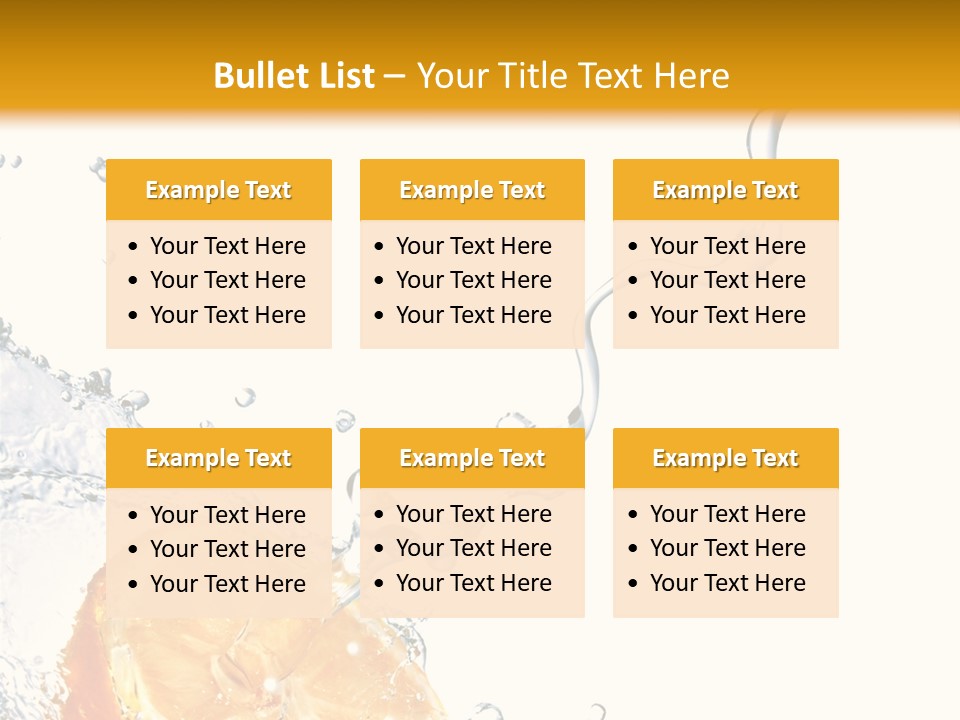 Food Falling Soda PowerPoint Template