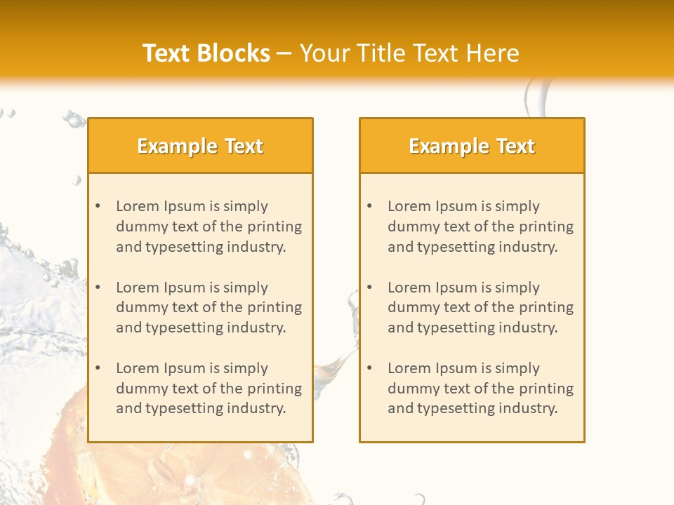 Food Falling Soda PowerPoint Template