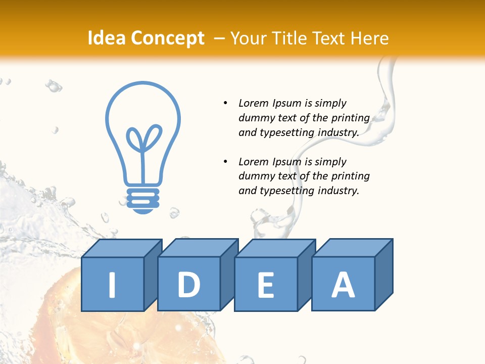 Food Falling Soda PowerPoint Template