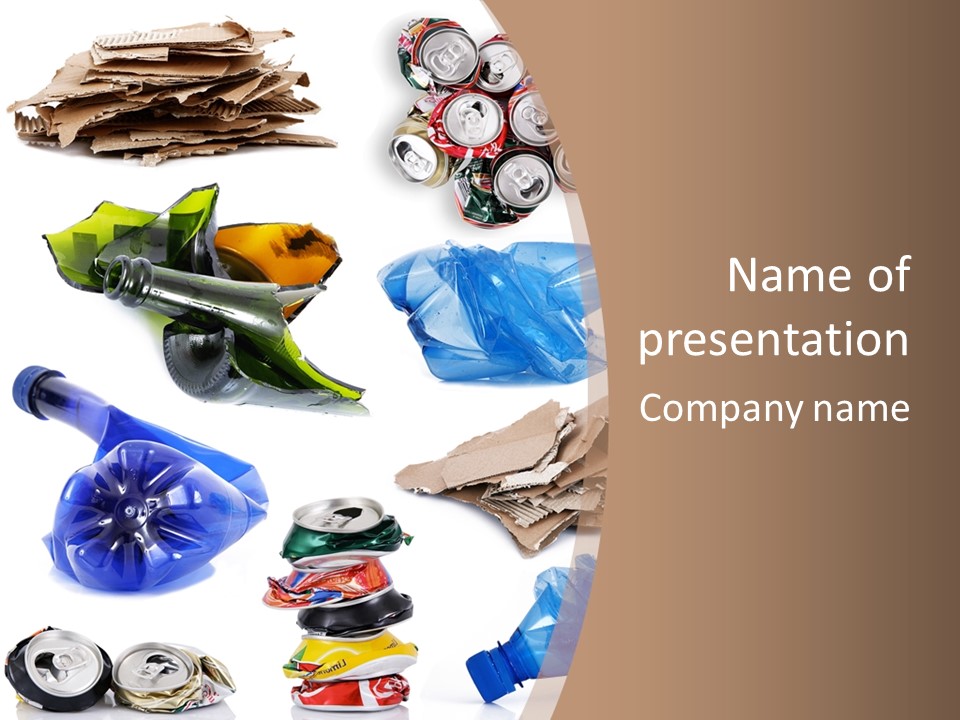 Trash Card Recycling PowerPoint Template