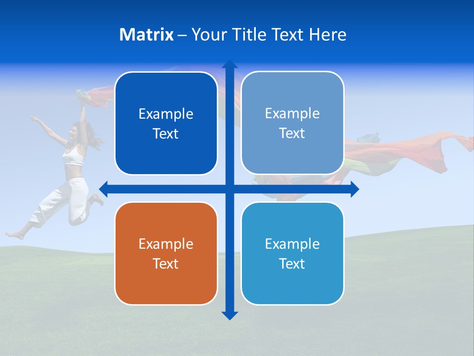 Woman Energy Meadow PowerPoint Template