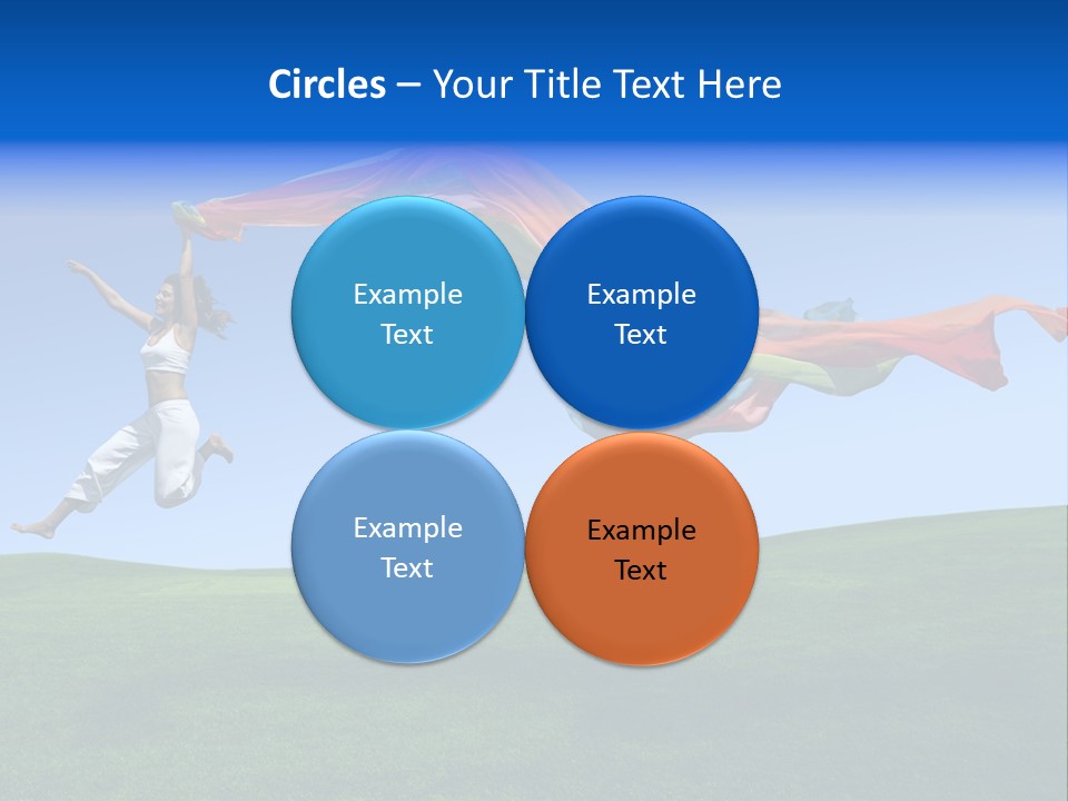 Woman Energy Meadow PowerPoint Template