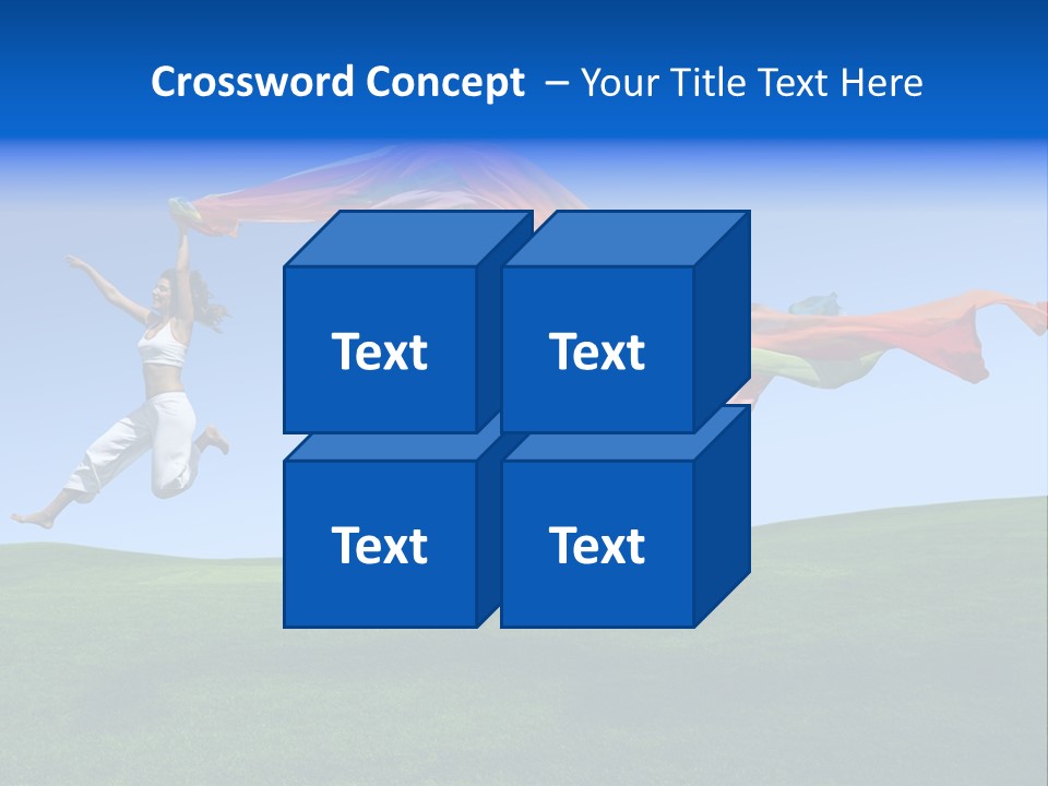 Woman Energy Meadow PowerPoint Template