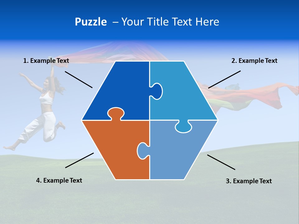 Woman Energy Meadow PowerPoint Template