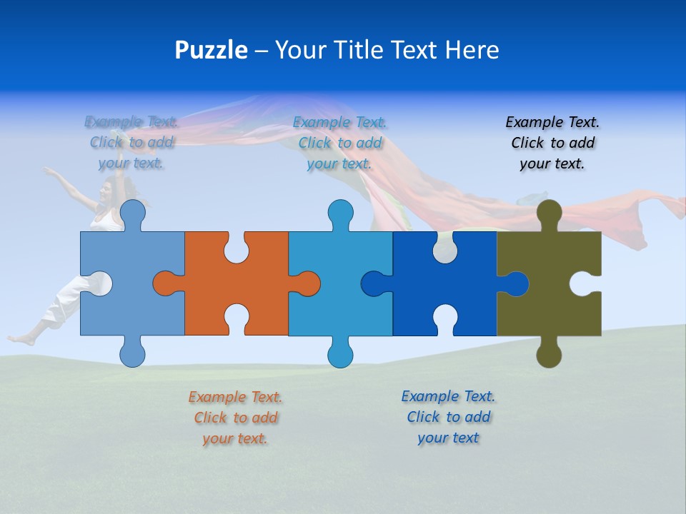 Woman Energy Meadow PowerPoint Template