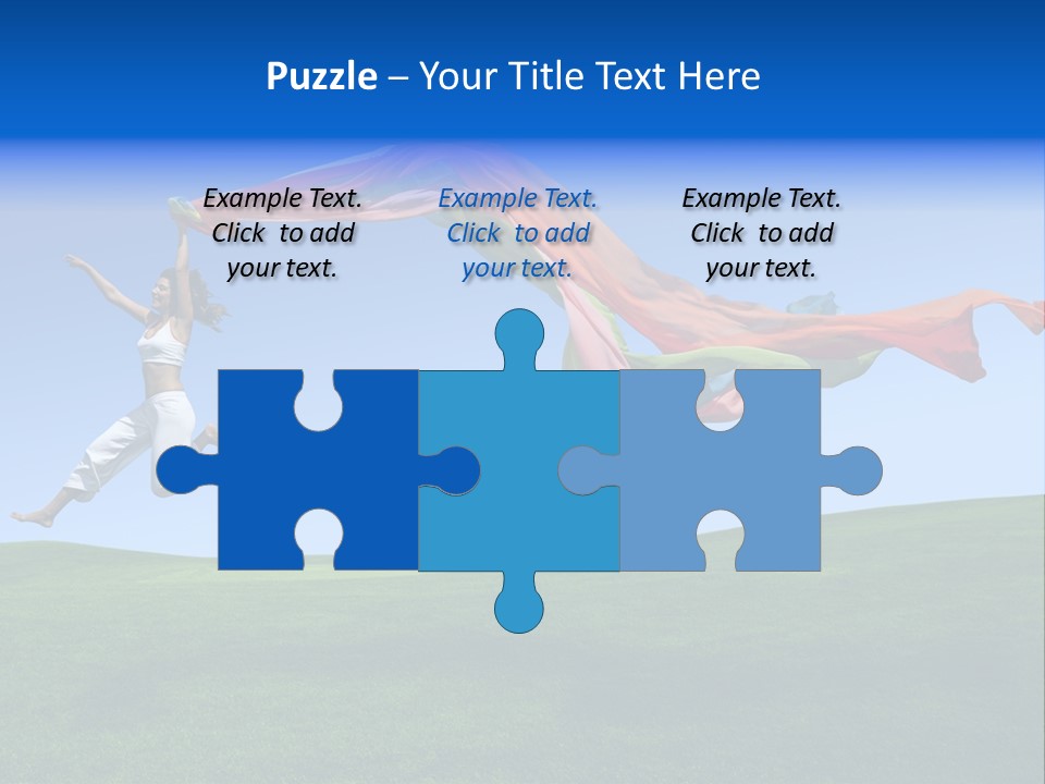 Woman Energy Meadow PowerPoint Template