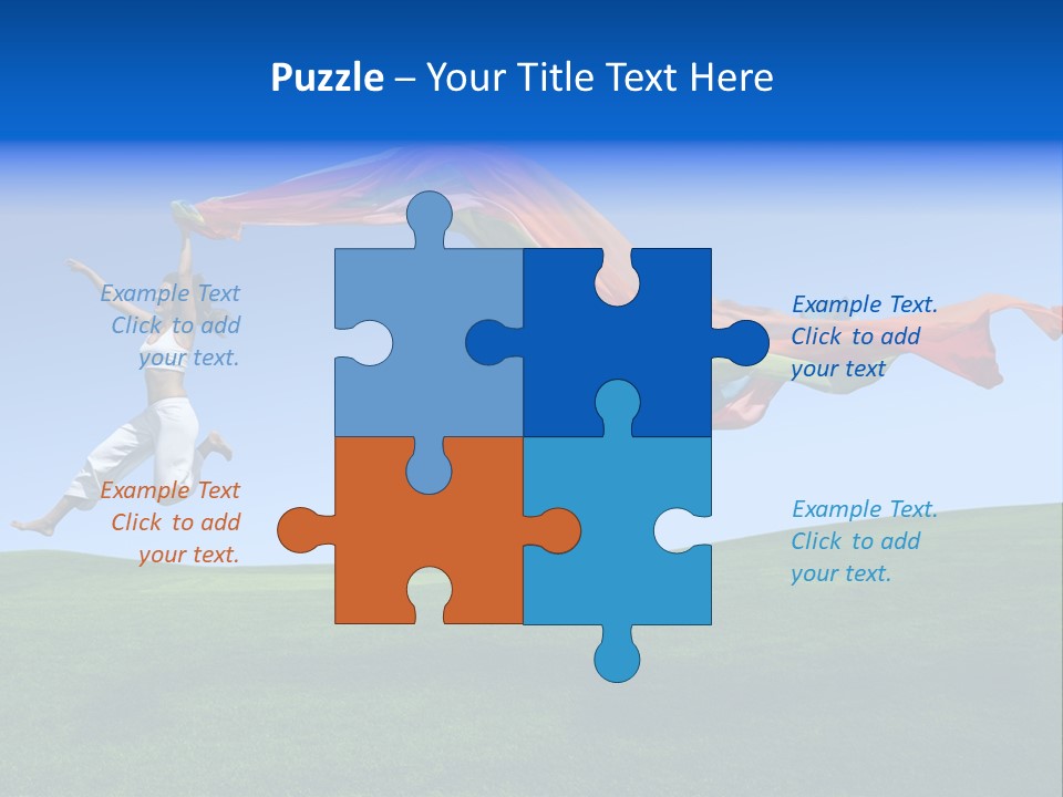 Woman Energy Meadow PowerPoint Template