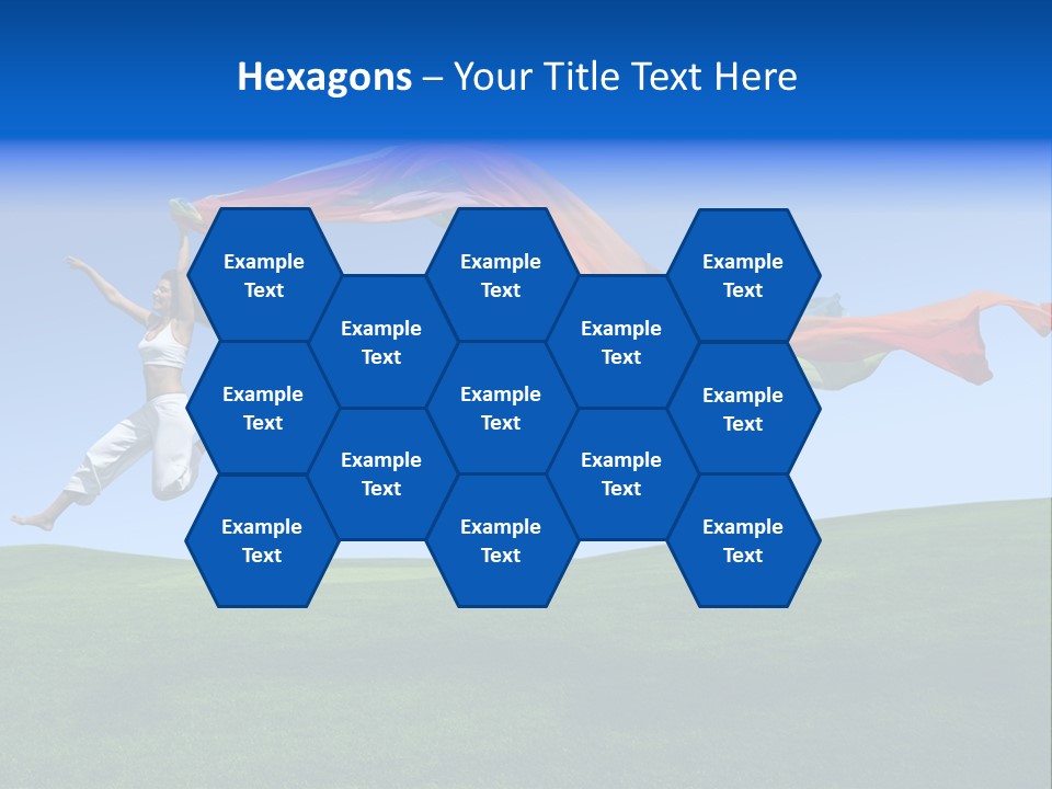 Woman Energy Meadow PowerPoint Template