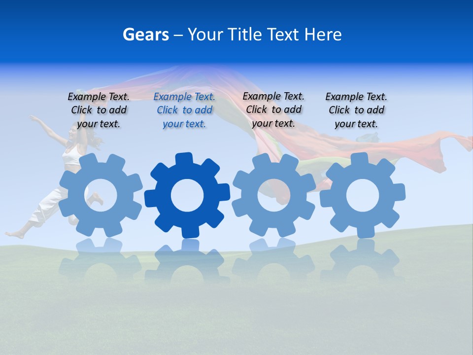 Woman Energy Meadow PowerPoint Template