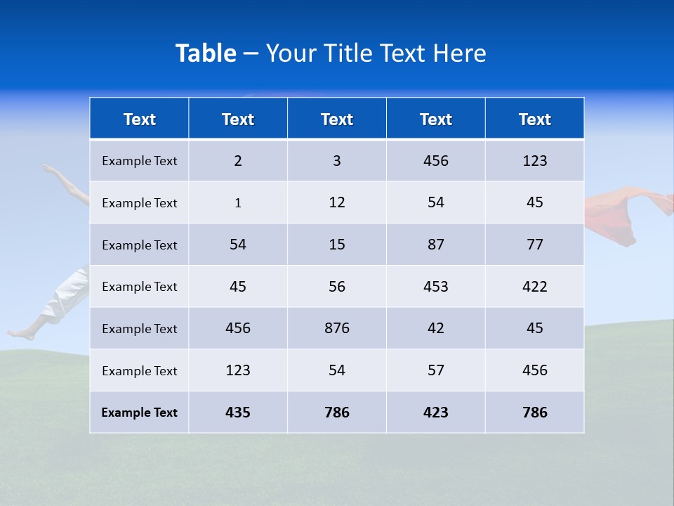 Woman Energy Meadow PowerPoint Template