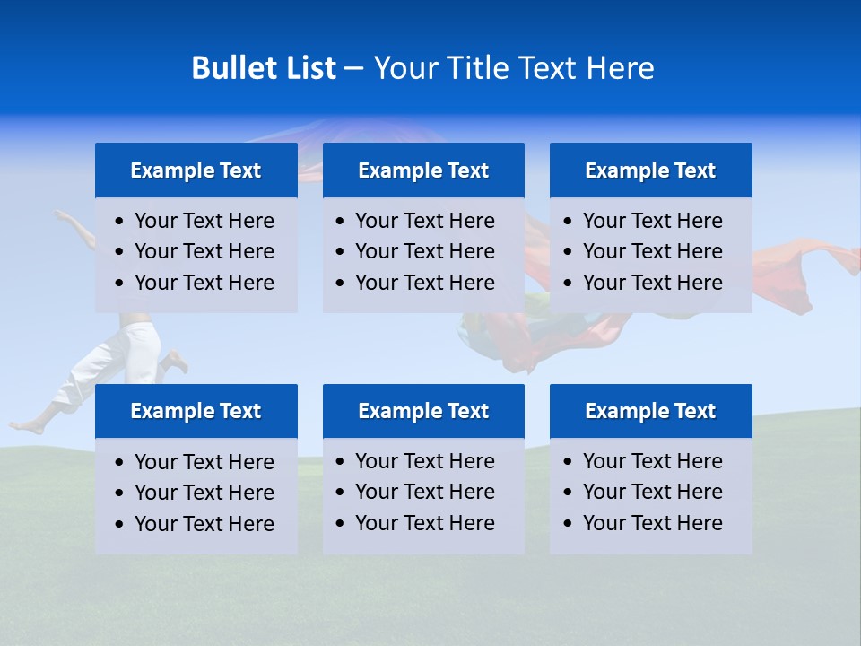 Woman Energy Meadow PowerPoint Template