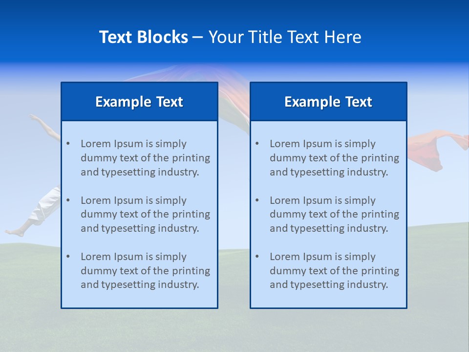 Woman Energy Meadow PowerPoint Template