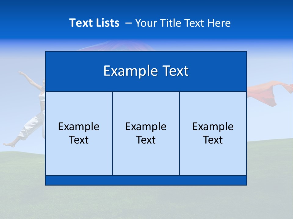 Woman Energy Meadow PowerPoint Template