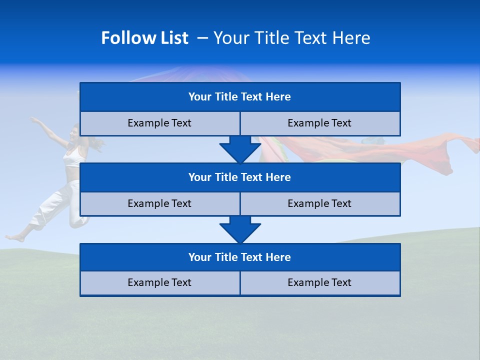 Woman Energy Meadow PowerPoint Template