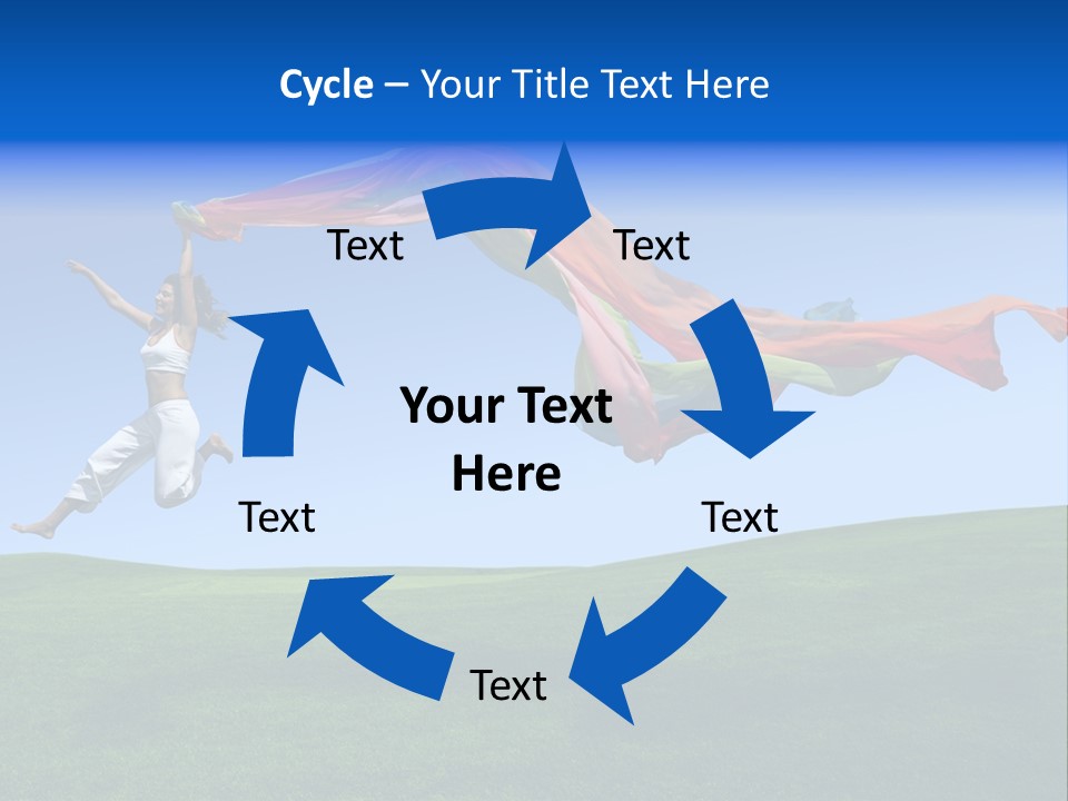 Woman Energy Meadow PowerPoint Template