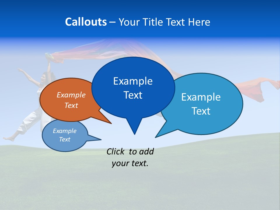 Woman Energy Meadow PowerPoint Template