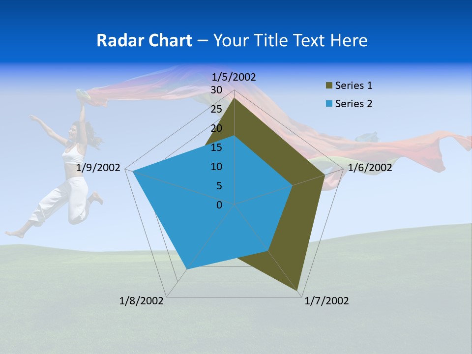 Woman Energy Meadow PowerPoint Template