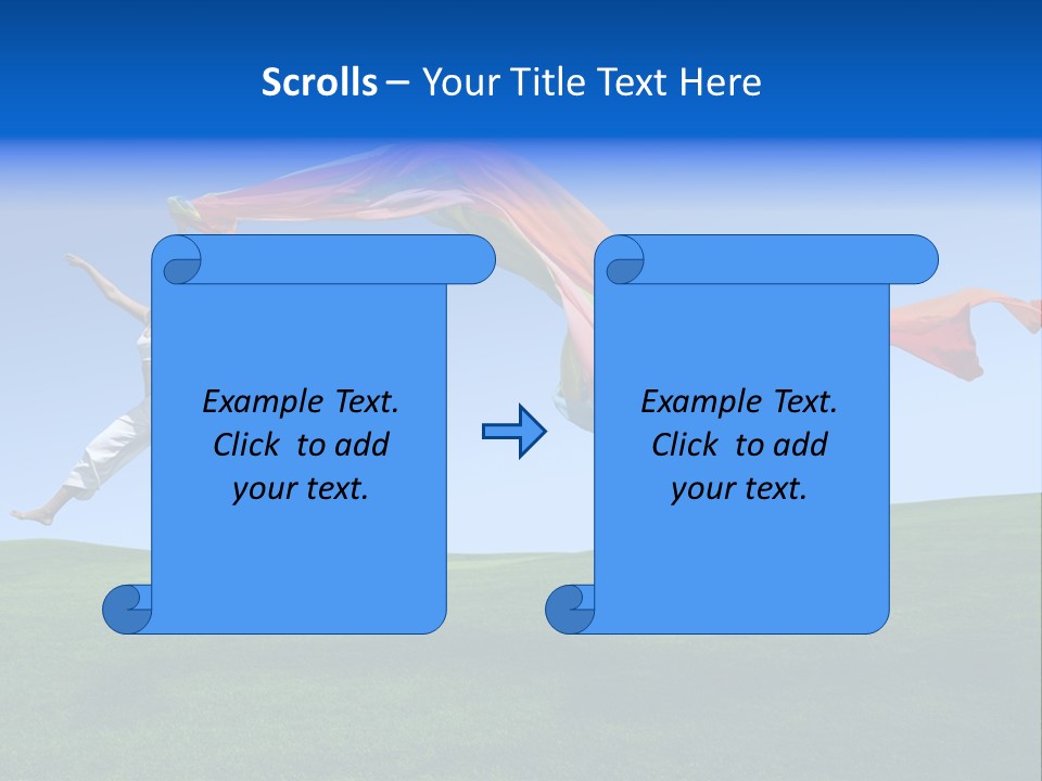 Woman Energy Meadow PowerPoint Template