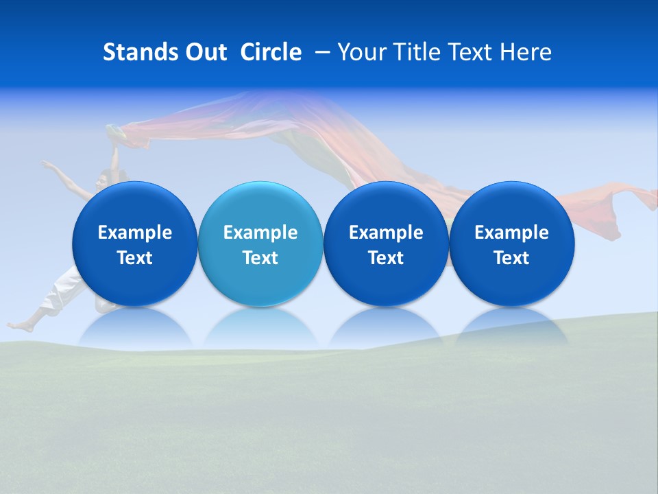 Woman Energy Meadow PowerPoint Template