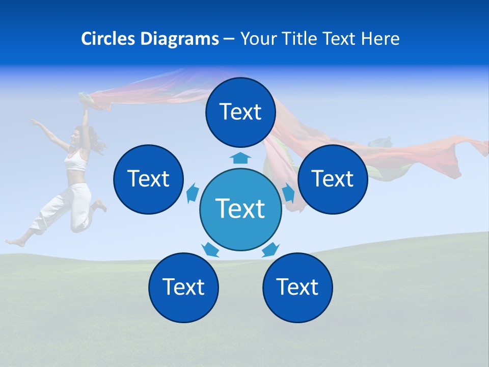 Woman Energy Meadow PowerPoint Template