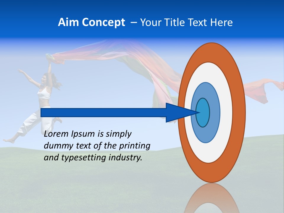 Woman Energy Meadow PowerPoint Template