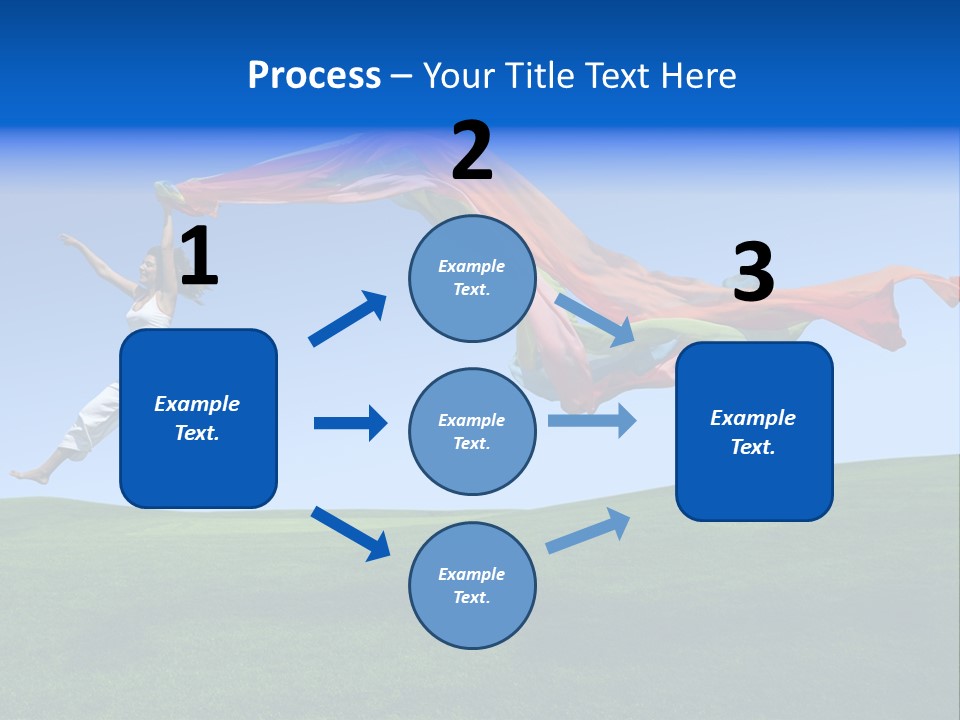 Woman Energy Meadow PowerPoint Template