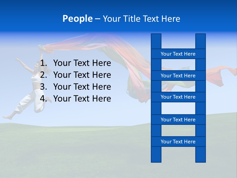 Woman Energy Meadow PowerPoint Template