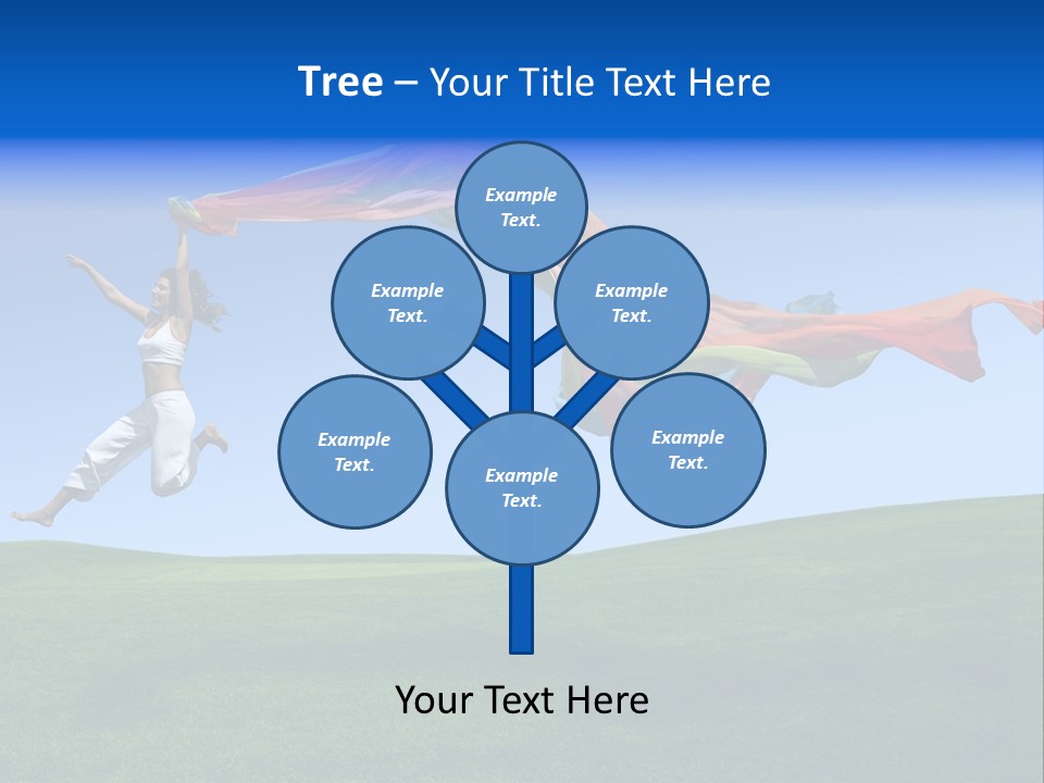 Woman Energy Meadow PowerPoint Template