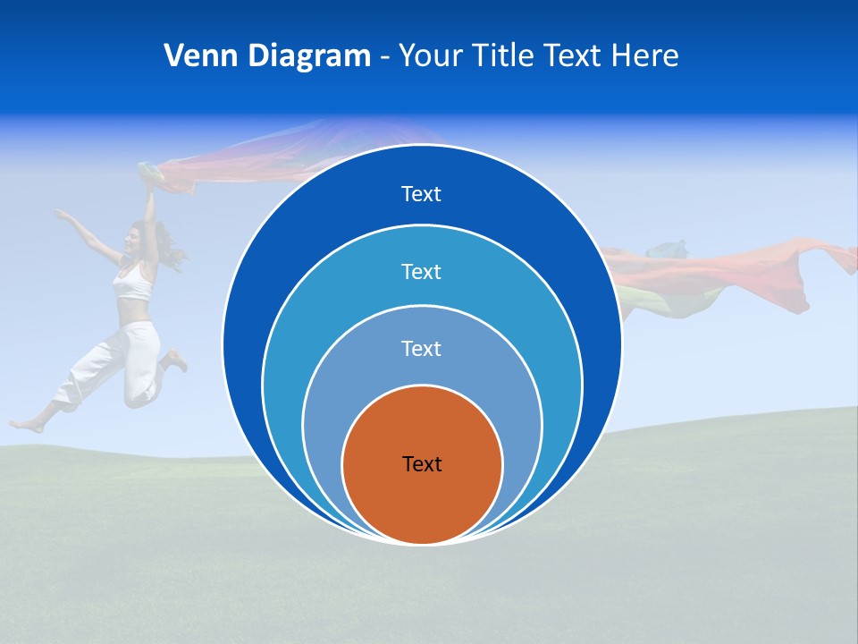 Woman Energy Meadow PowerPoint Template