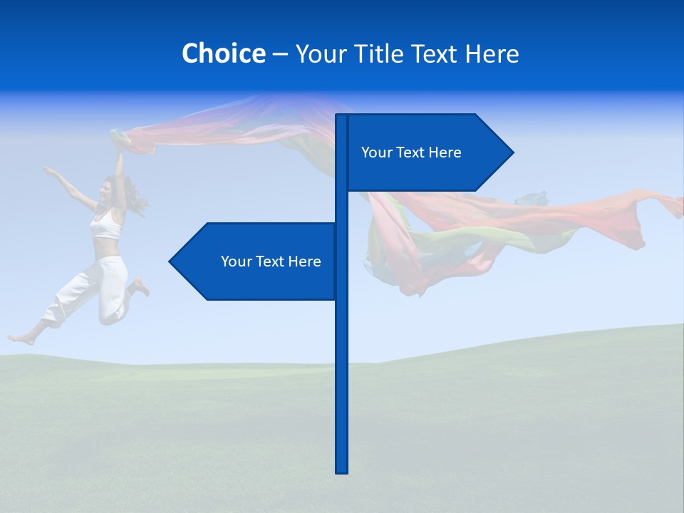 Woman Energy Meadow PowerPoint Template