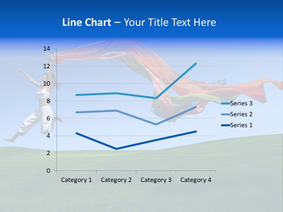Woman Energy Meadow PowerPoint Template