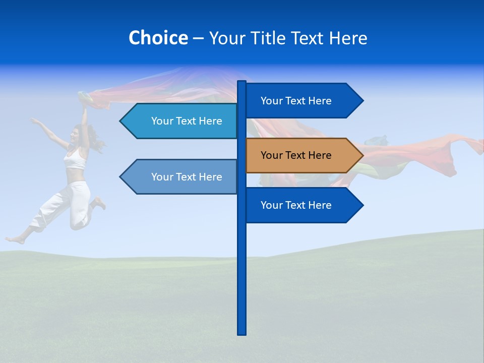 Woman Energy Meadow PowerPoint Template