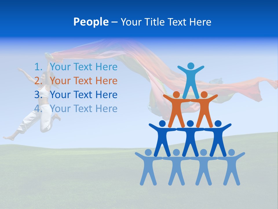 Woman Energy Meadow PowerPoint Template