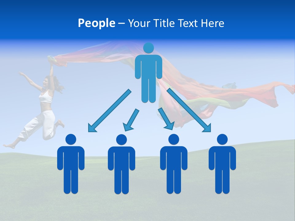 Woman Energy Meadow PowerPoint Template