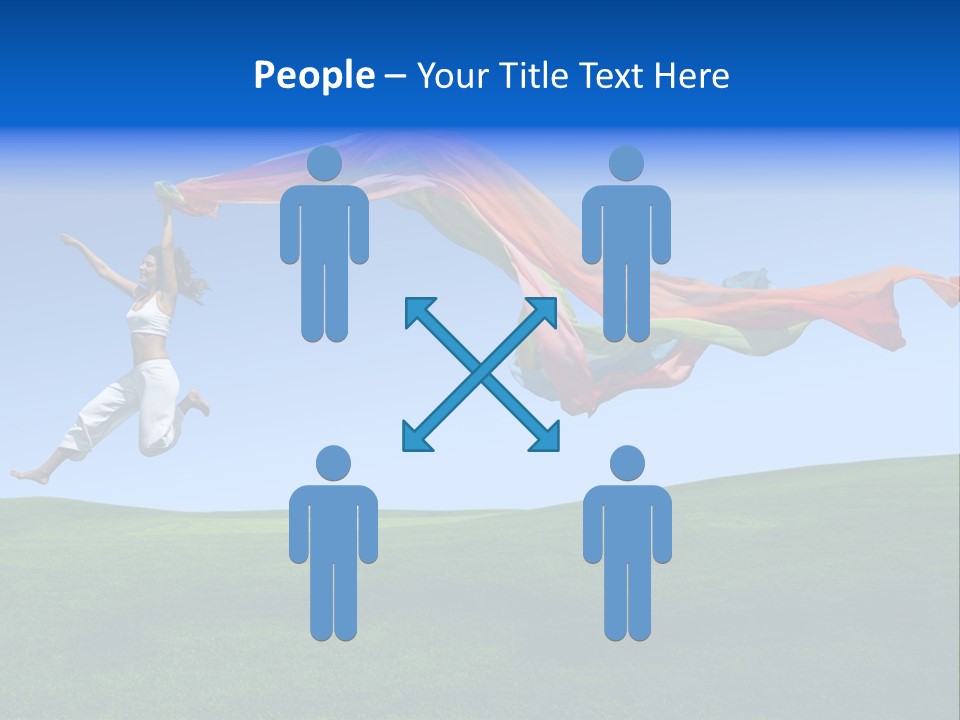 Woman Energy Meadow PowerPoint Template