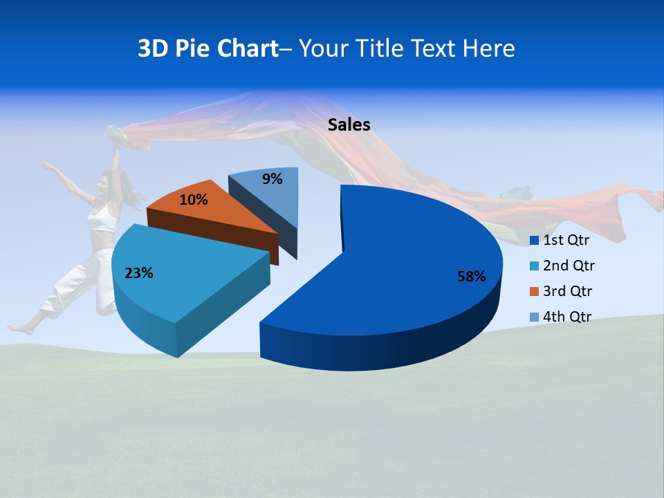 Woman Energy Meadow PowerPoint Template
