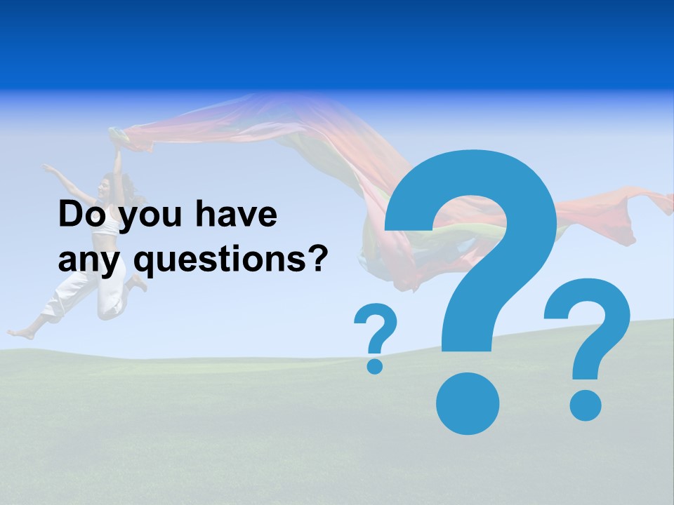 Woman Energy Meadow PowerPoint Template