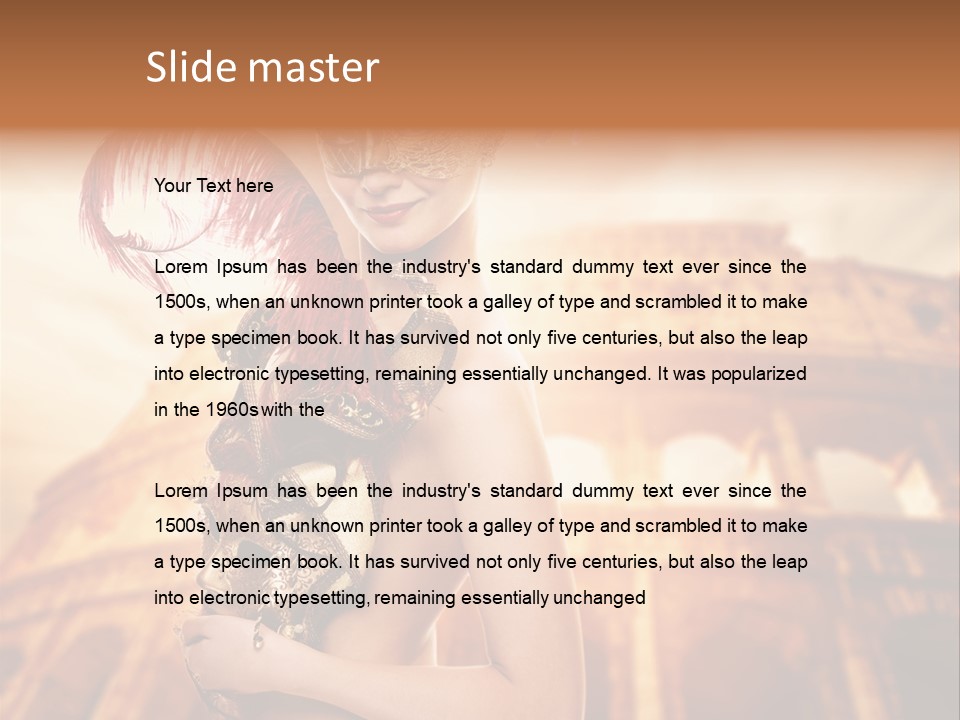 Luxury Woman Golden PowerPoint Template