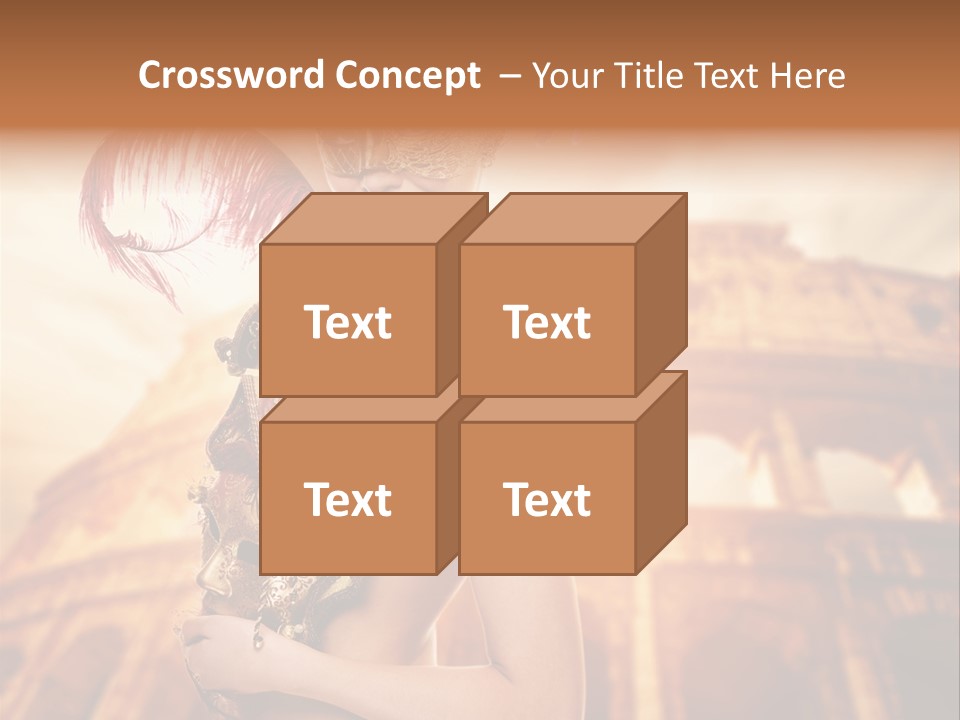 Luxury Woman Golden PowerPoint Template