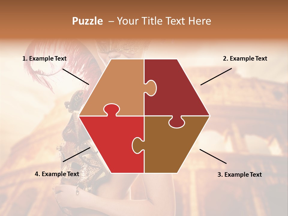 Luxury Woman Golden PowerPoint Template