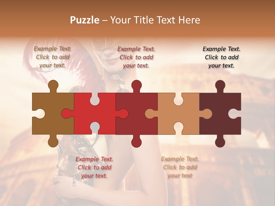 Luxury Woman Golden PowerPoint Template