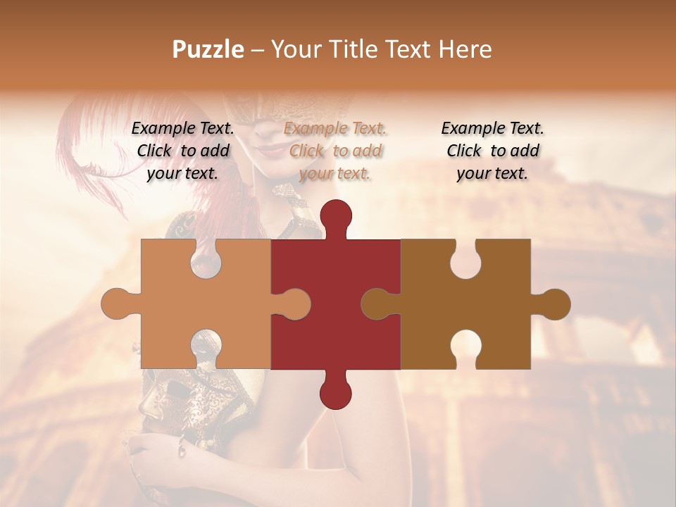 Luxury Woman Golden PowerPoint Template